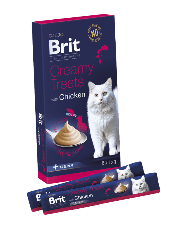 Brit Premium by Nature Cat Creamy Treats with Chicken 6 x 15 g