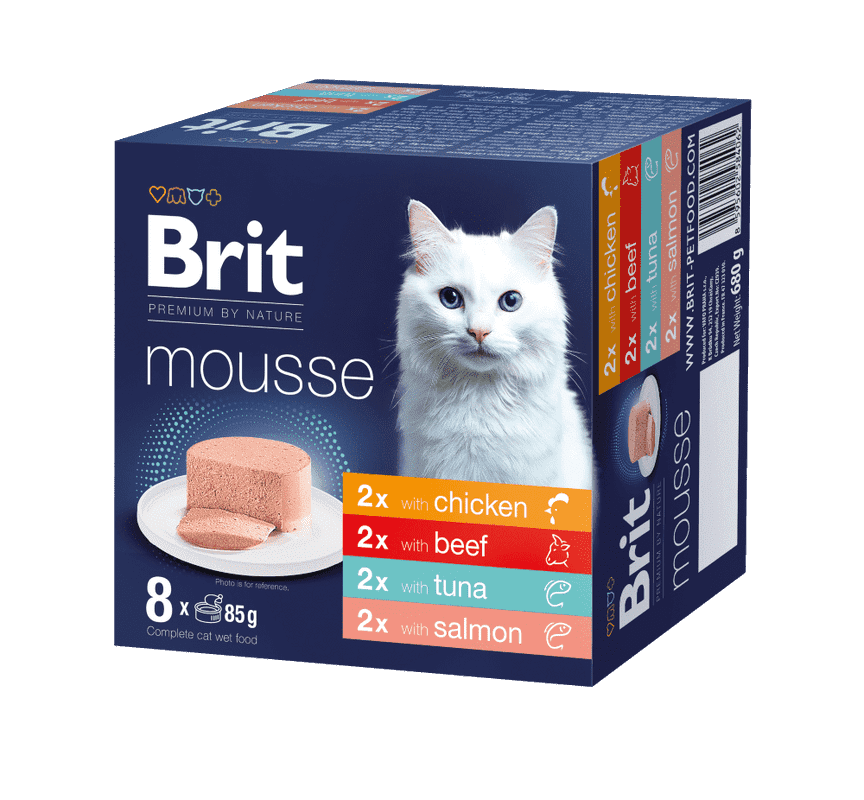 Brit Premium by Nature Cat Mousse Multipack Mix 8 x 85 g
