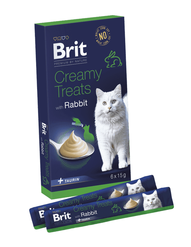 Brit Premium by Nature Cat Creamy Treats with Rabbit 6 x 15 g