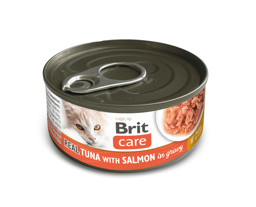 Brit Care Cat Real Tuna with Salmon in gravy 80 g