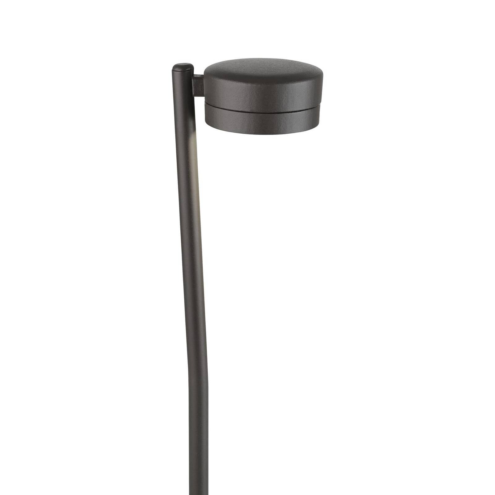 LEDS-C4 LED svietidlo so zemným hrotom Sinia, výška 60 cm, čierna farba, kov
