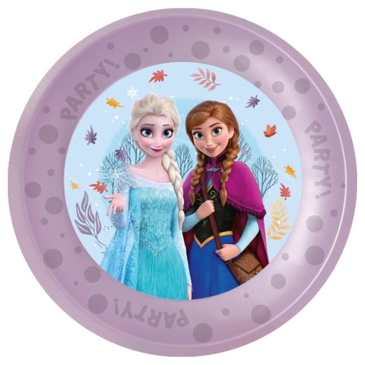 Talíre plastové znovupoužitelné Frozen II 21 cm 4 ks