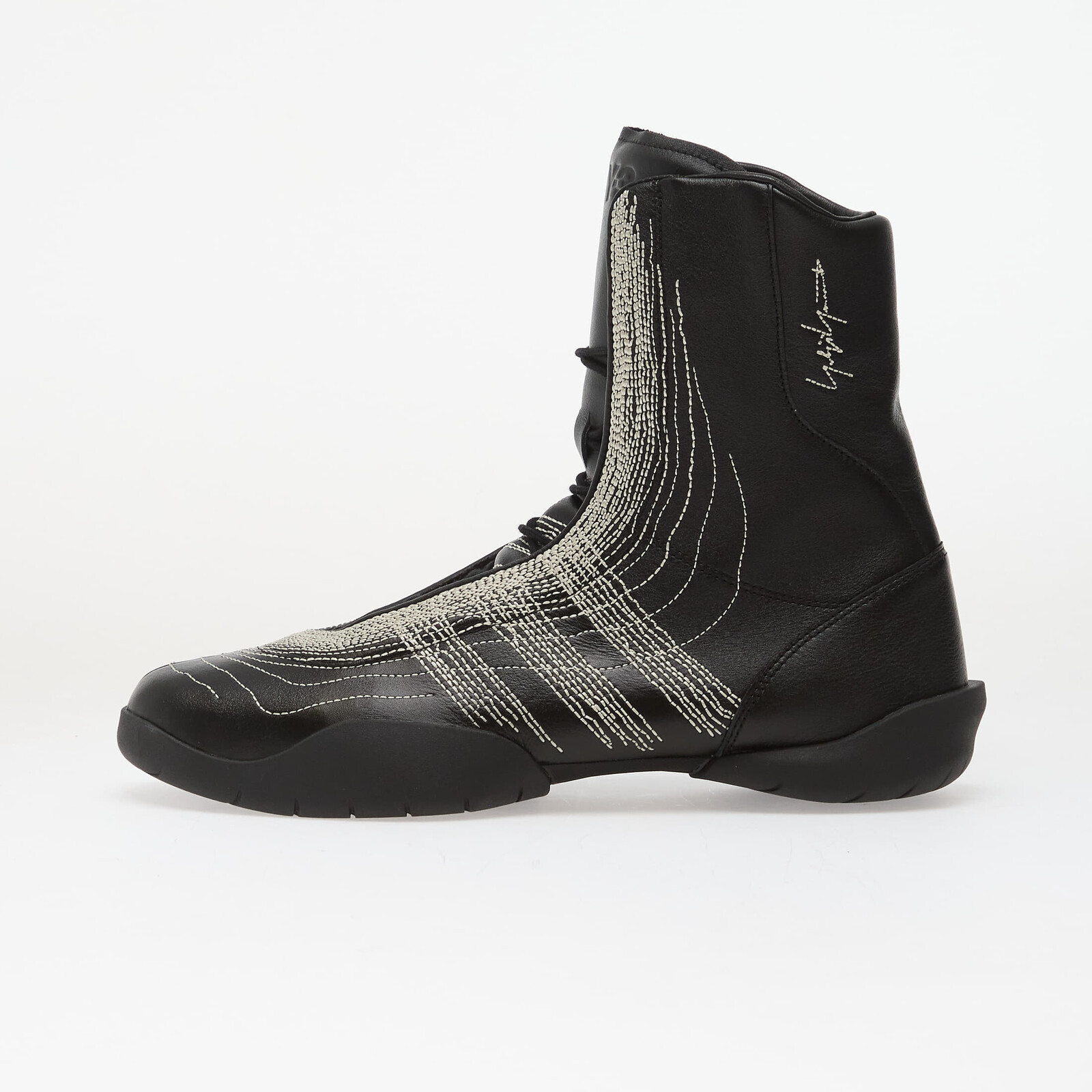 Tenisky Y-3 Regu Embroidery Black/ Black/ Aluminum EUR 41 1/3