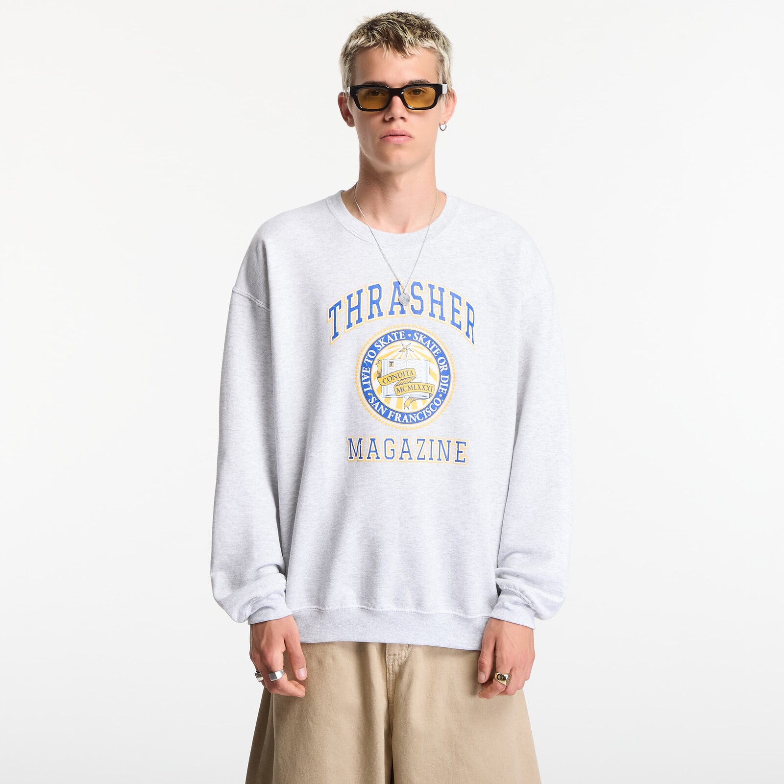 Mikina Thrasher Dropout Crewneck Grey XL