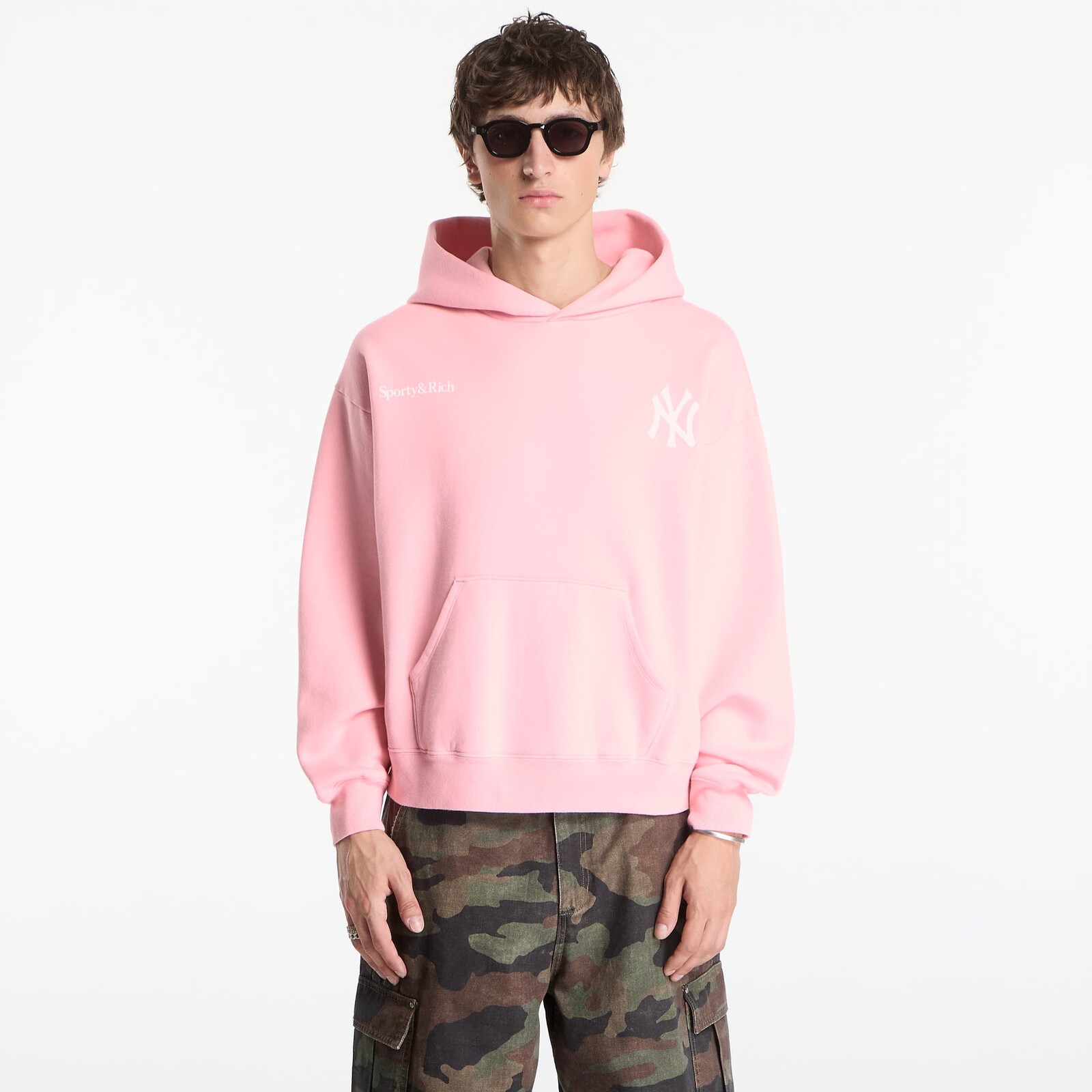 Mikina Sporty & Rich Yankees Curve Hoodie UNISEX Candy S