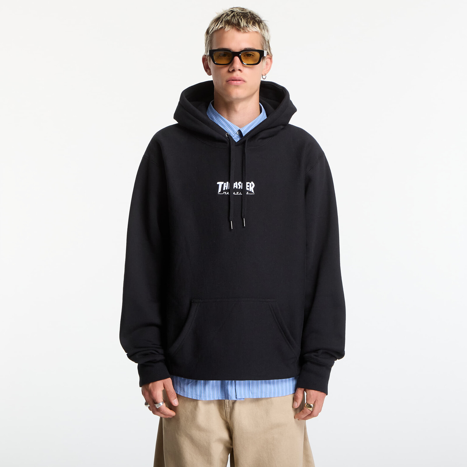 Mikina Thrasher Heavyweight Embroidered Mag Logo Hoodie Black XL