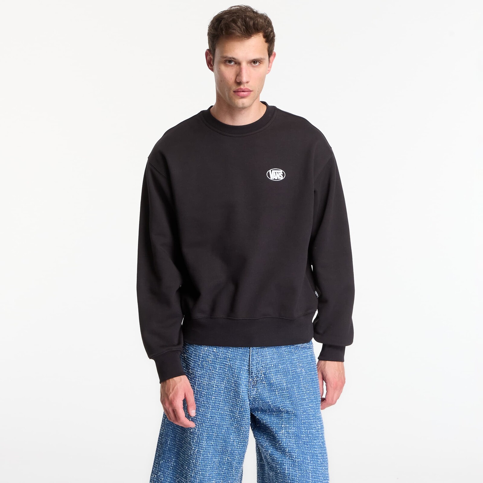 Mikina Vans Oval Logo Crew Black M