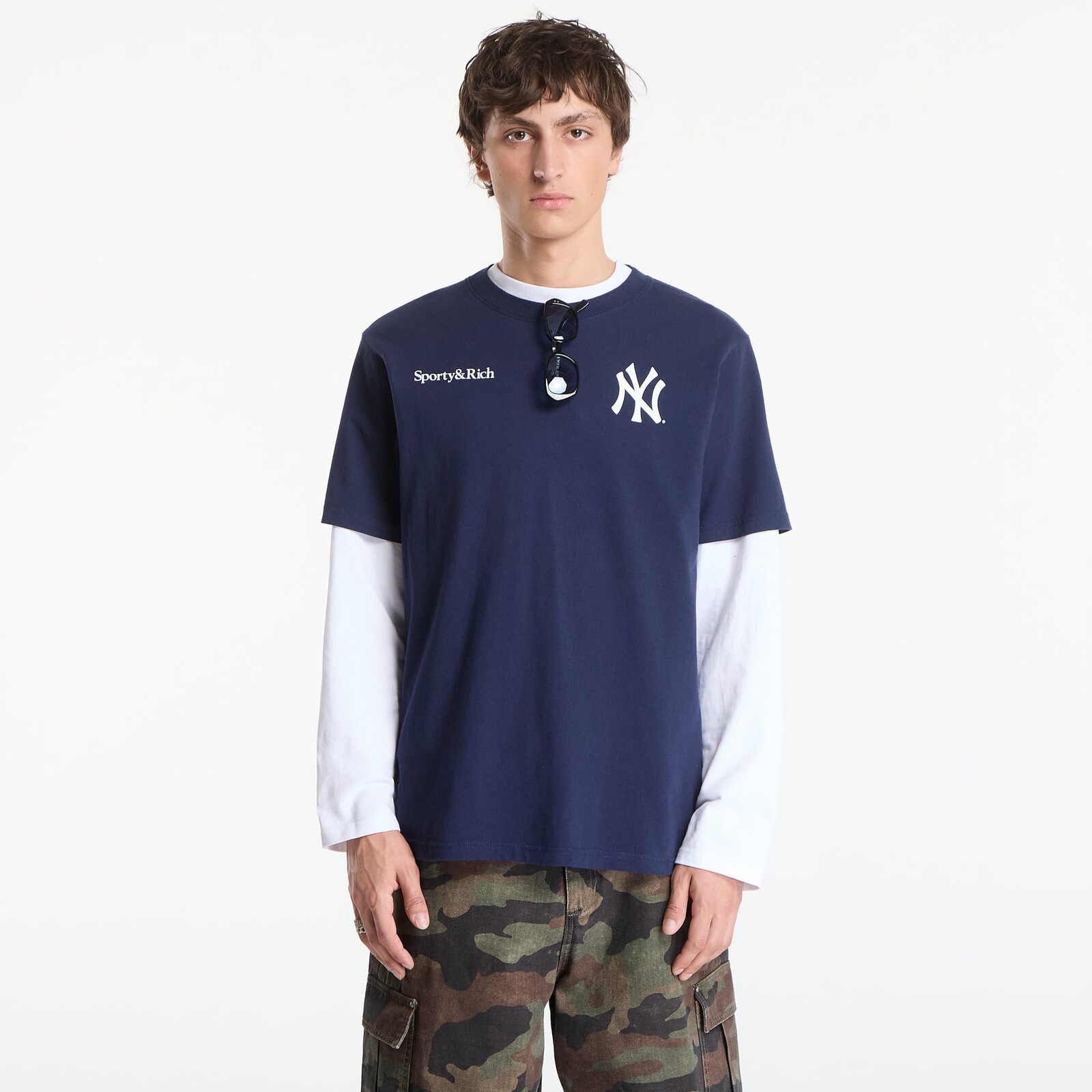 Tričko Sporty & Rich Yankees Arch Tshirt UNISEX Dark Navy/ White M