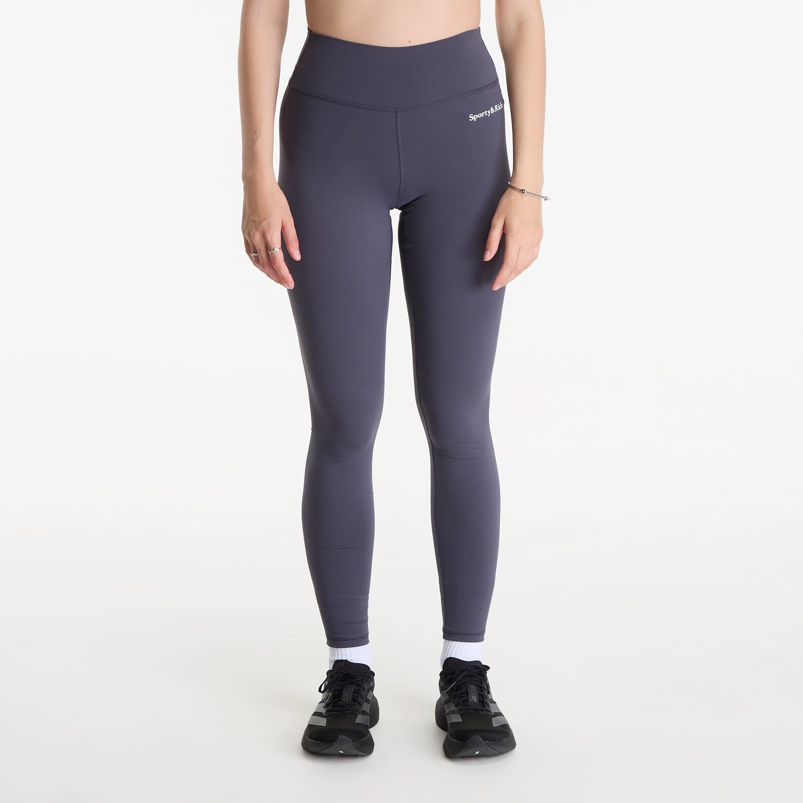Legíny Sporty & Rich Serif Logo Legging Carbon L