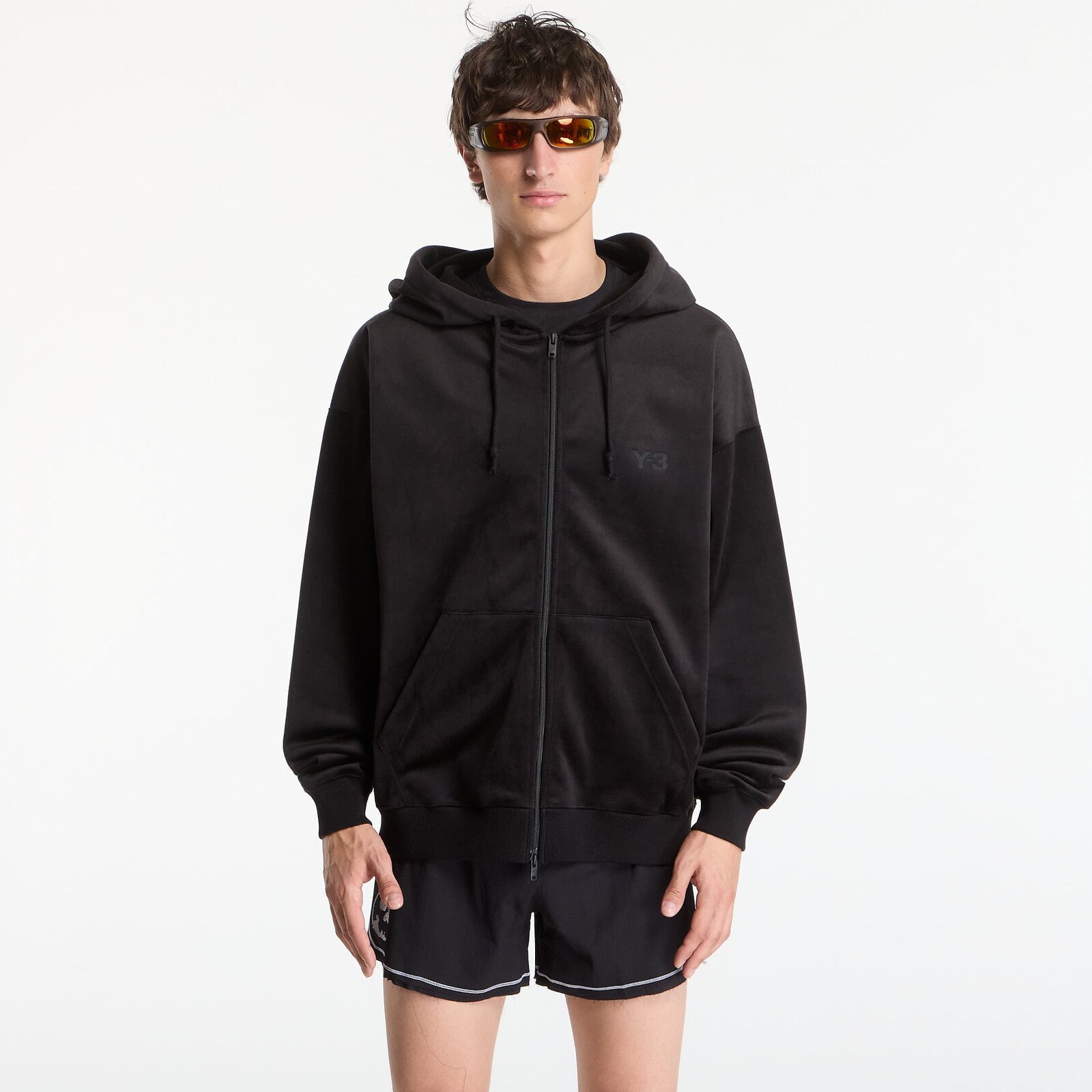 Mikina Y-3 Velvet Zip Hoodie Black L