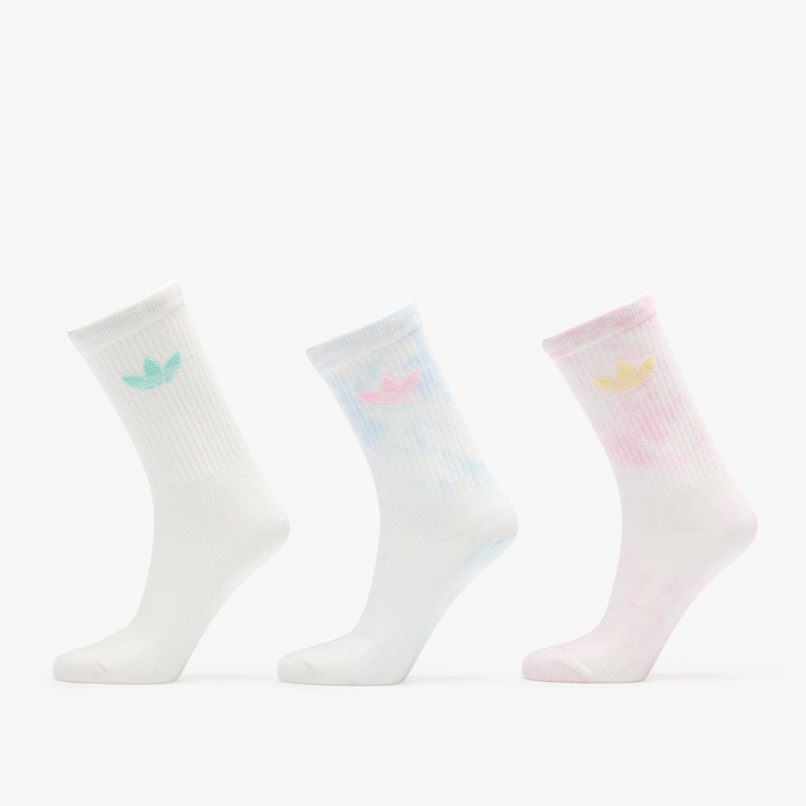 Ponožky adidas Tie Dye Crew Socks 3-Pack Off White/ Wonder Beige/ Dark Brown M