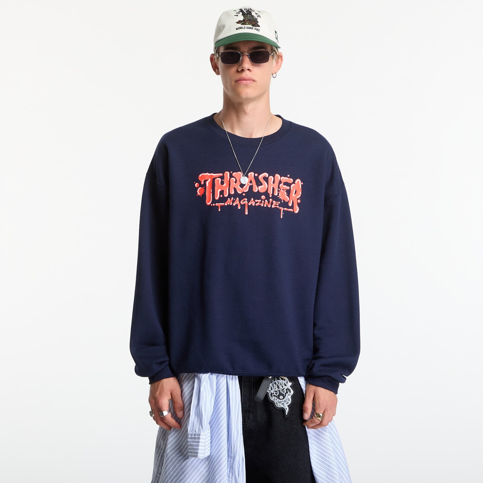 Mikina Thrasher Wet Paint Crewneck Blue L