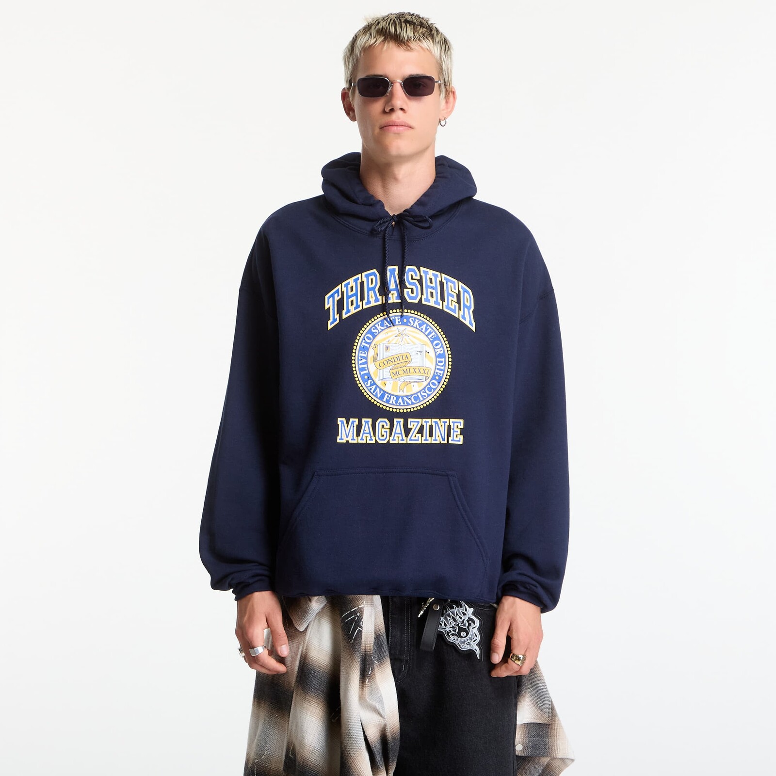 Mikina Thrasher Dropout Hoodie Blue L