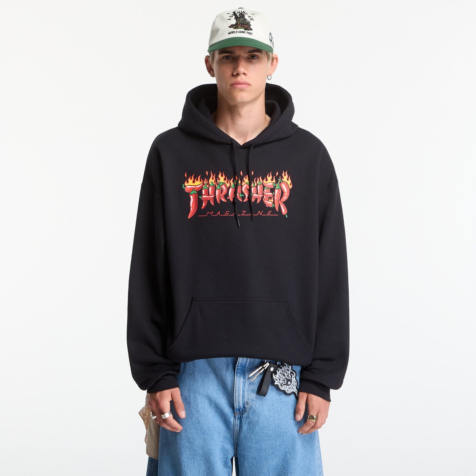 Mikina Thrasher Fuego Hoodie Black L