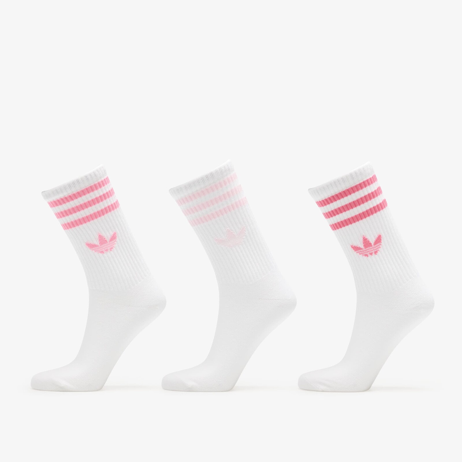 Ponožky adidas 3-Stripes Crew Socks 3-Pack Bliss Pink/ Clear Pink/ Pink Fusion M