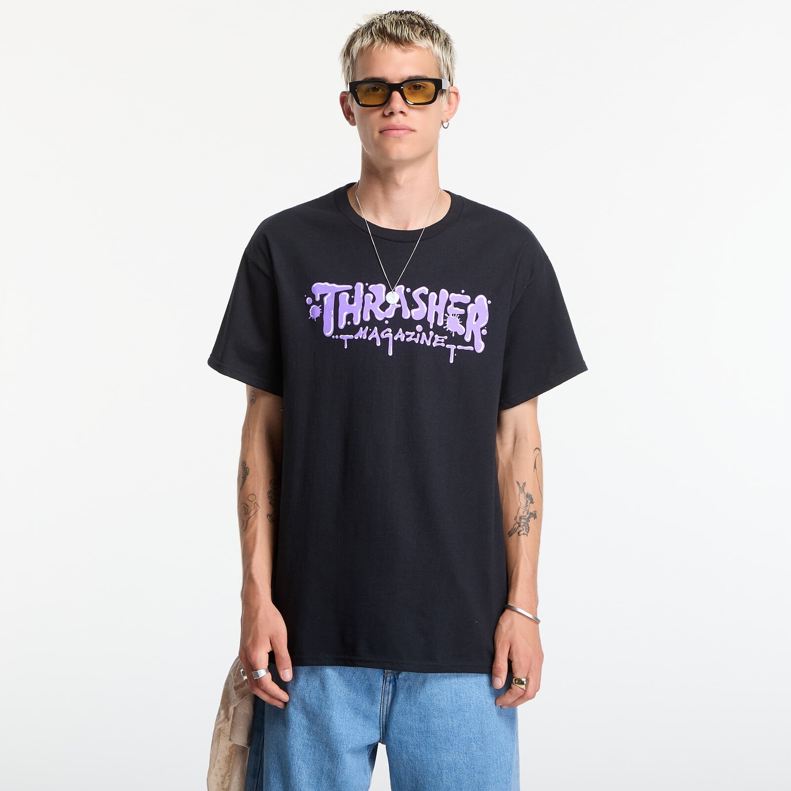 Tričko Thrasher Wet Paint T-Shirt Black M