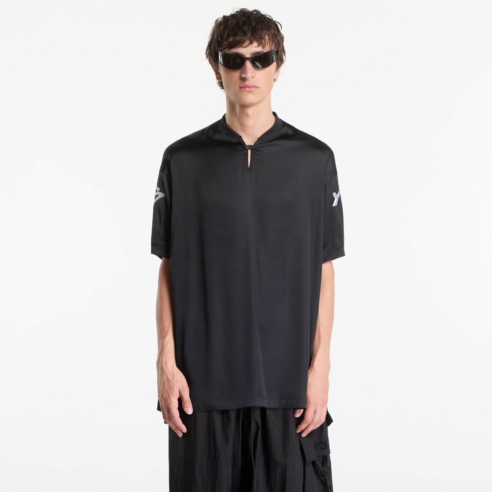 Dres Y-3 Liquid Logo Satin Jersey Black XS