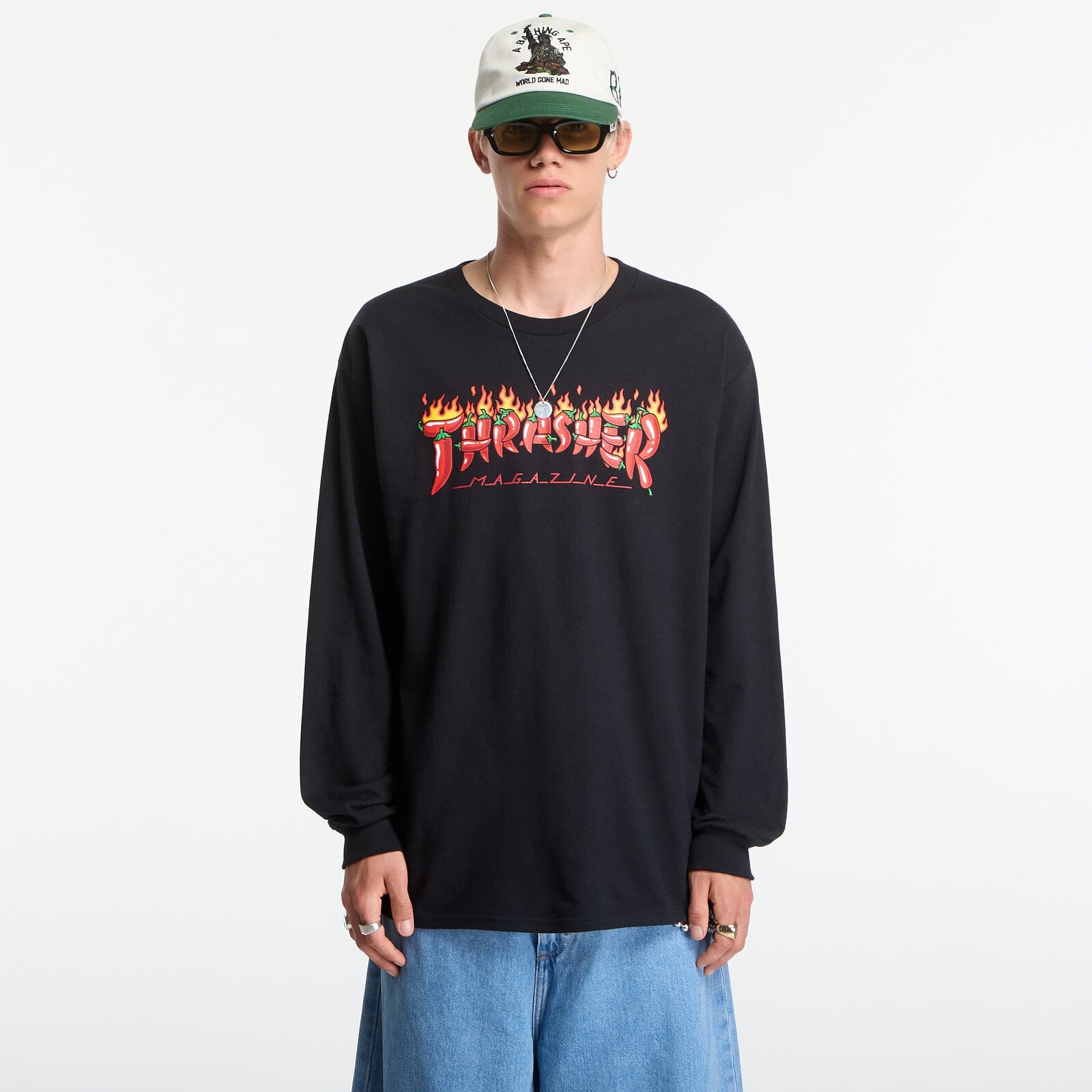 Tričko Thrasher Fuego Longsleeve Black S