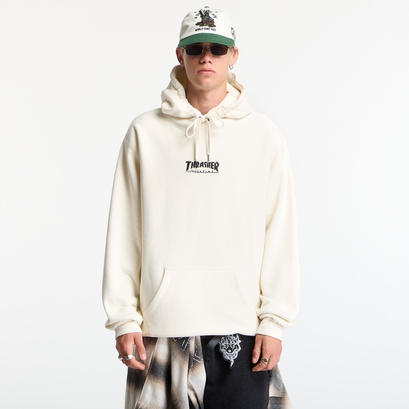 Mikina Thrasher Heavyweight Embroidered Mag Logo Hoodie Beige M