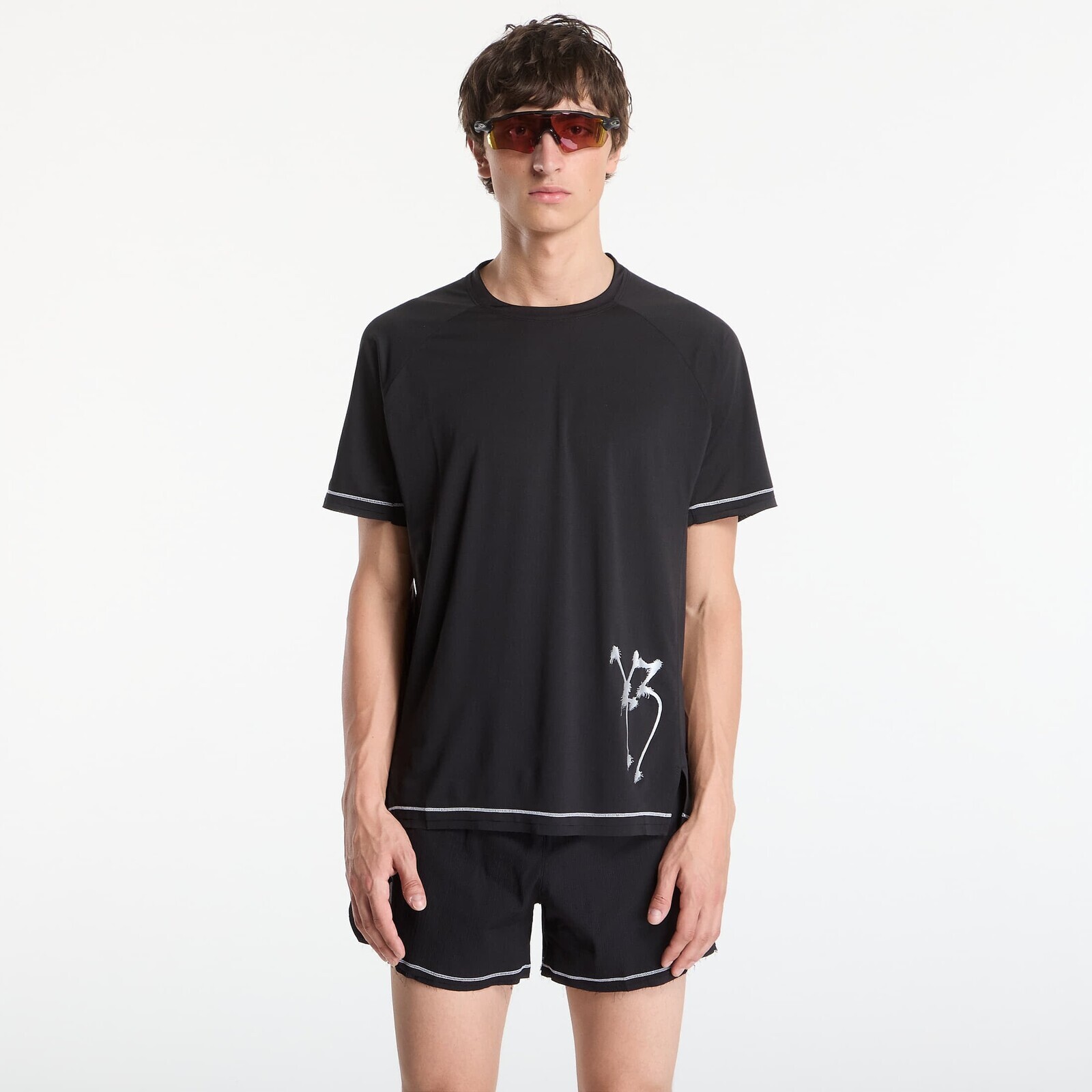 Tričko Y-3 Graphic Running Short Sleeve Tee Black S