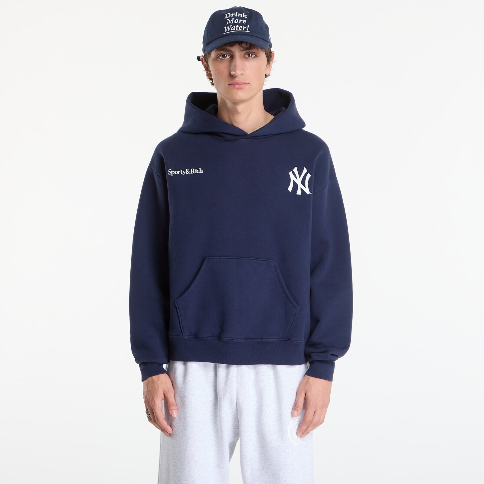 Mikina Sporty & Rich Yankees Curve Hoodie UNISEX Dark Navy M