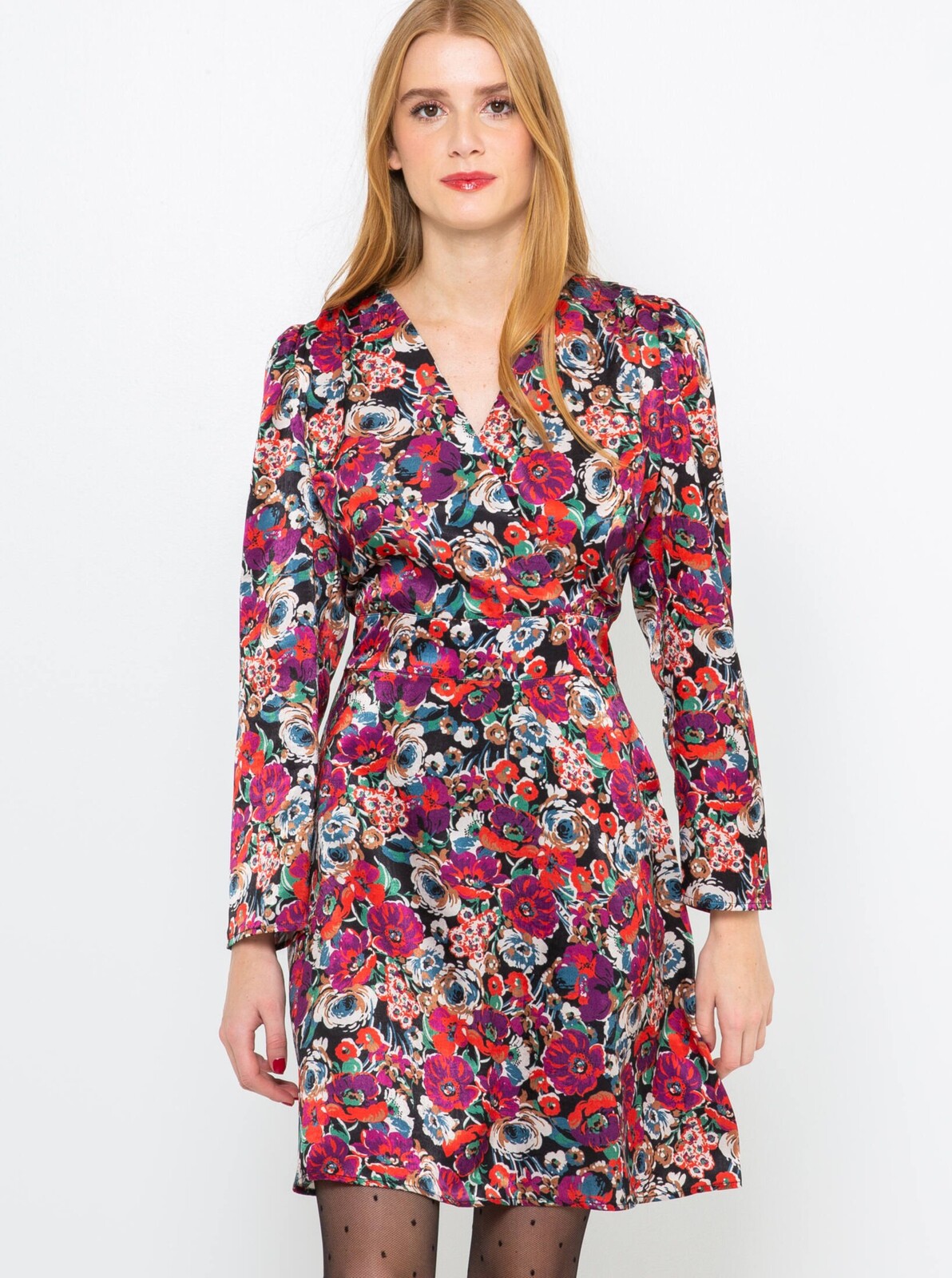 Black Floral Dress CAMAIEUA - Women