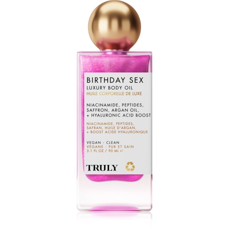 Truly Birthday Sex hydratačný telový olej s kyselinou hyalurónovou 90 ml