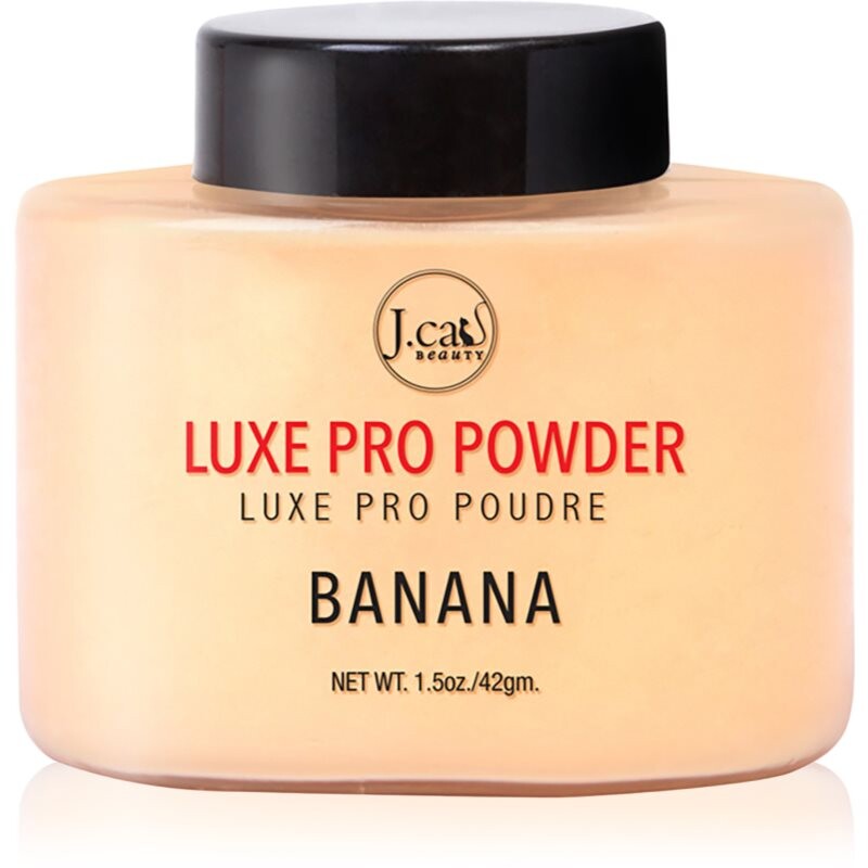 J.Cat Beauty Luxe Pro sypký fixačný púder s matným efektom odtieň 101 Banana 42 g