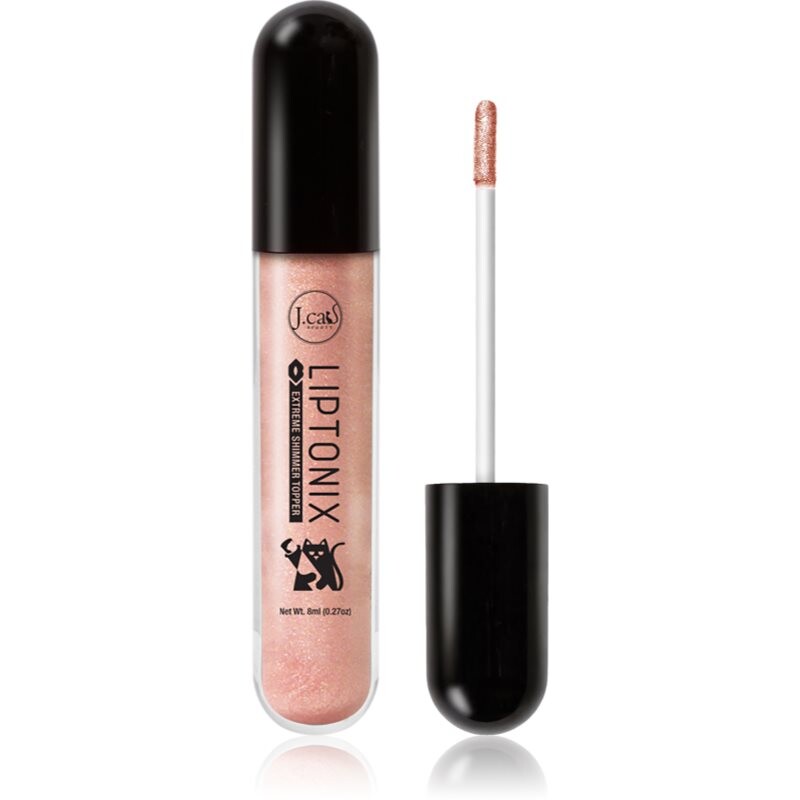 J.Cat Beauty Liptnix Extreme Shimmer Topper trblietavý lesk na pery odtieň 101 Pebble's BFF 8 g