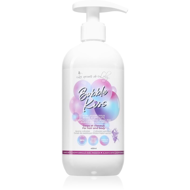 Les Secrets De Loly Bubble Kiss umývací gél na telo a vlasy pre deti 400 ml