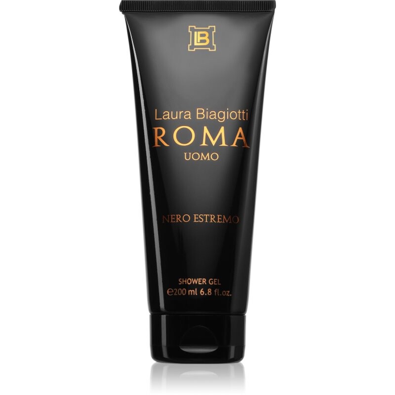 Laura Biagiotti Roma Uomo Nero Estremo sprchový gél pre mužov 200 ml