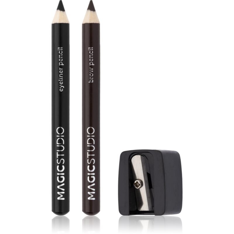 Magic studio Eyeliner Pencil Brow & Sharpener sada na oči a obočie 0.5 g