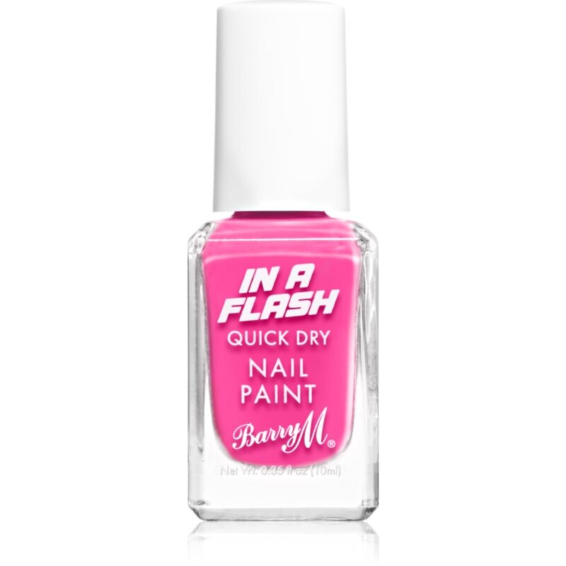 Barry M IN A FLASH rýchloschnúci lak na nechty odtieň Pink Burst 10 ml
