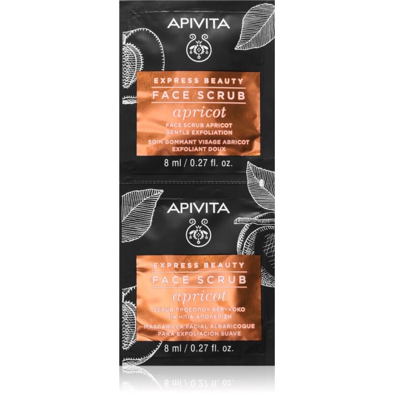 Apivita Express Beauty Apricot jemný pleťový peeling 2x8 ml