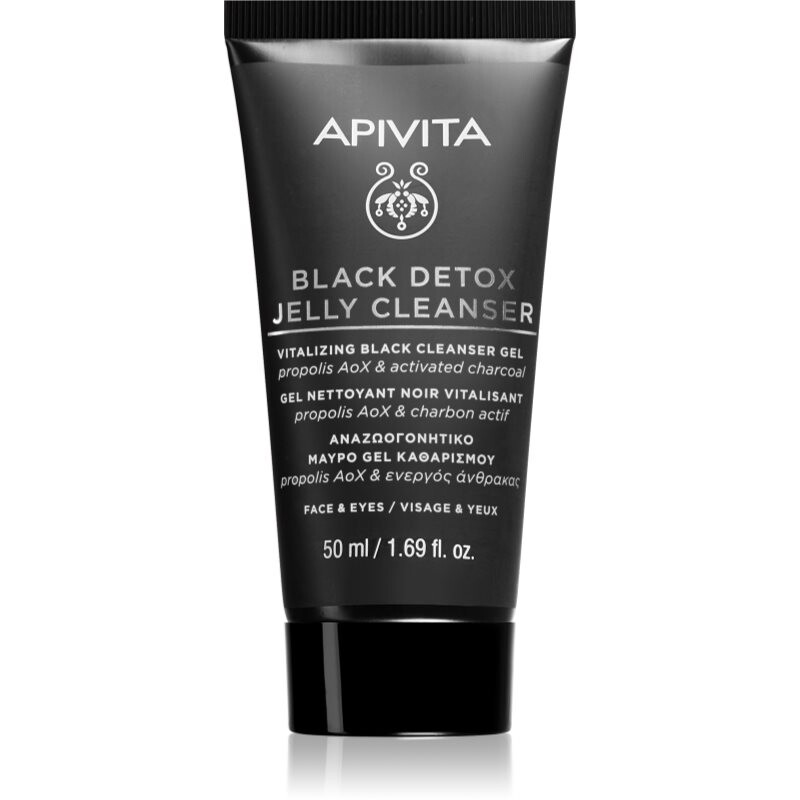 Apivita Cleansing Black Detox Jelly Cleanser čistiaci gél s aktívnym uhlím 50 ml