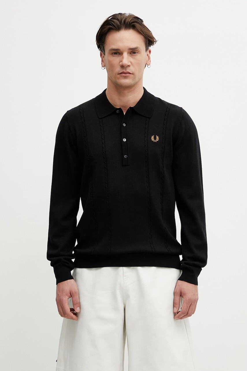 Fred Perry sveter pánsky s prímesou vlny