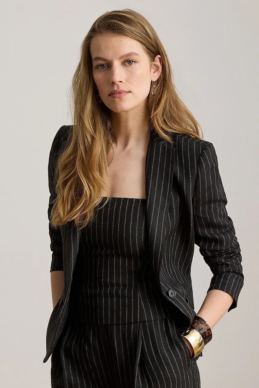 Lauren Ralph Lauren jednoradové sako dámske ľanové