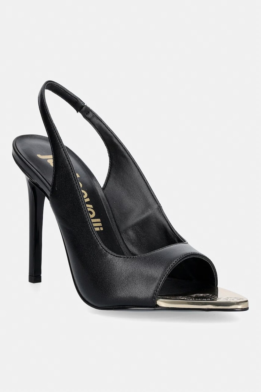 Just Cavalli sandále s otvorenou pätou kožené