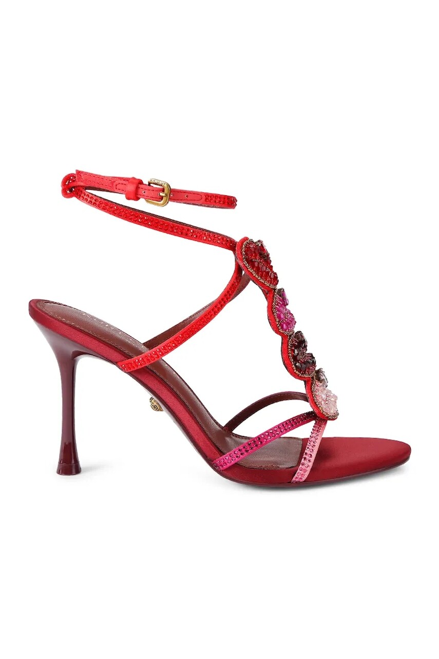 Kurt Geiger London sandále na vysokom podpätku Kiss Sandal Pink Comb Fabric