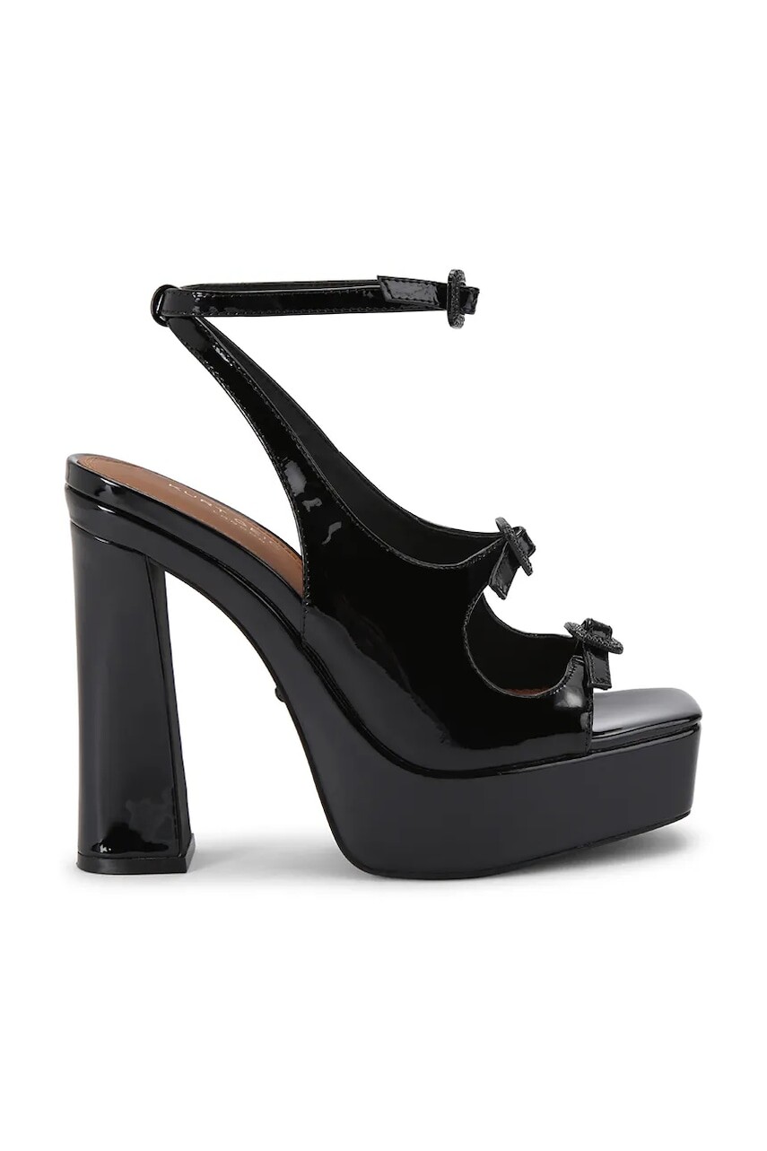 Kurt Geiger London sandále na vysokom podpätku kožené Buckle Platform Sdl