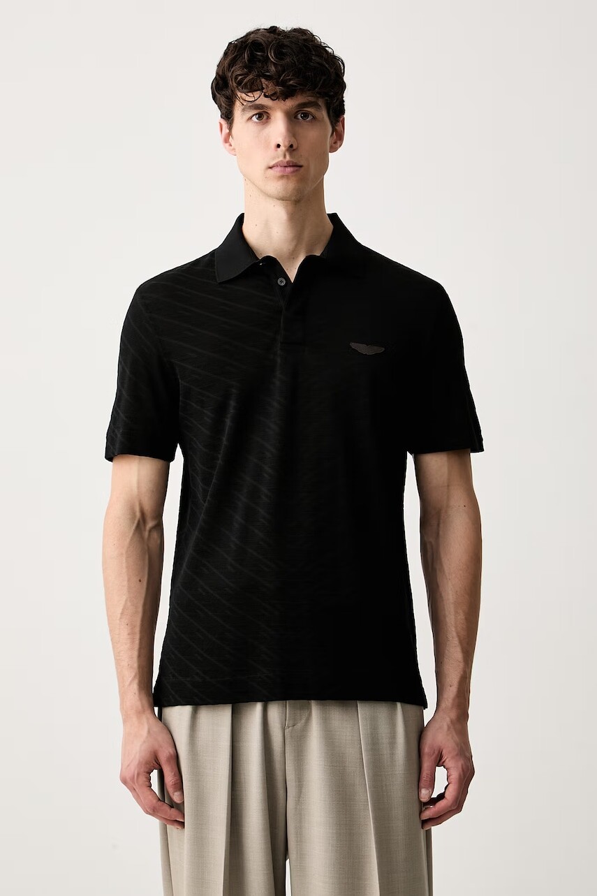 BOSS polo tričko pánske bavlnené BOSS x Aston Martin