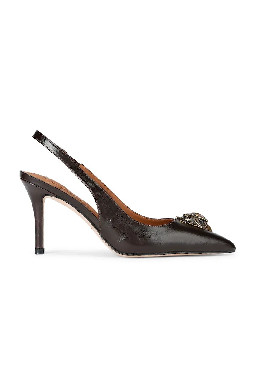 Kurt Geiger London obuv s ihličkovým opätkom kožená Belgravia High Sling Brown
