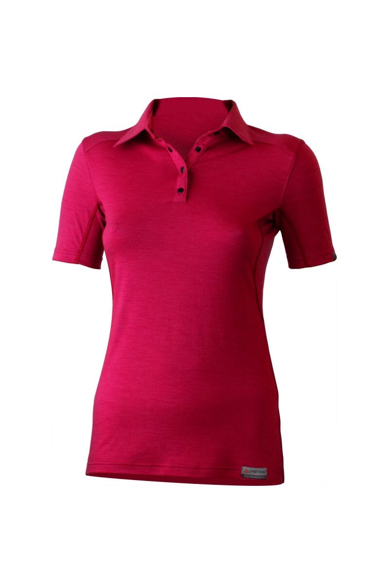 Lasting ALISA 4747 ružová dámska merino polo košeľa Veľkosť: L