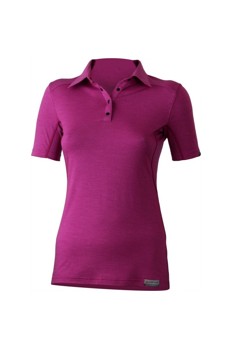 Lasting ALISA 4848 ružová dámska merino polo košeľa Veľkosť: XS