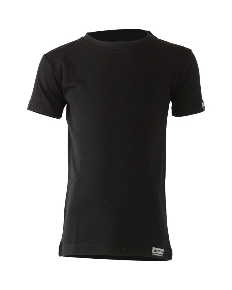 Lasting TONY 9090 čierne detské merino tričko Veľkosť: 110