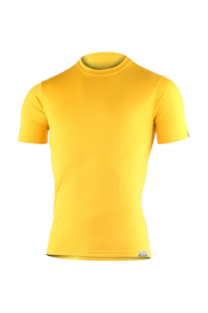 Lasting CHUAN 2121 žlté pánske merino tričko Veľkosť: L