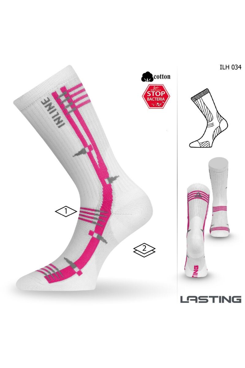 Lasting ILH 034 biela Inline ponožky Veľkosť: (42-45) L
