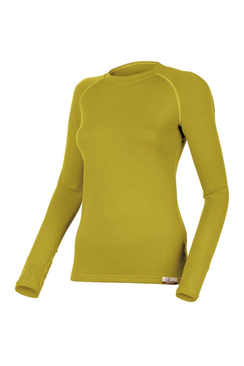 Lasting LENA 6464 horčicová dámska merino mikina Veľkosť: L