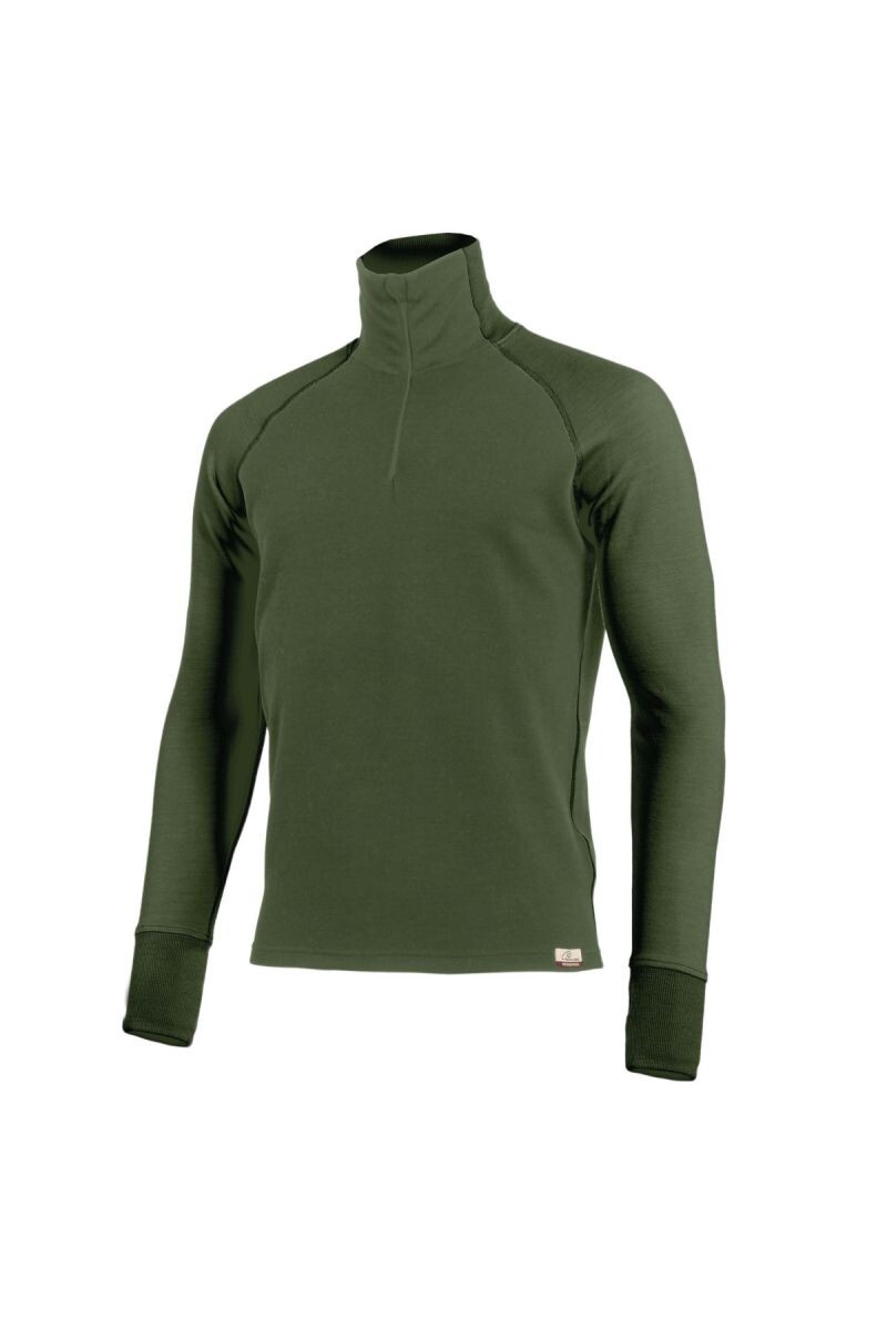 Lasting LEO 6262 zelená pánska merino mikina Veľkosť: M