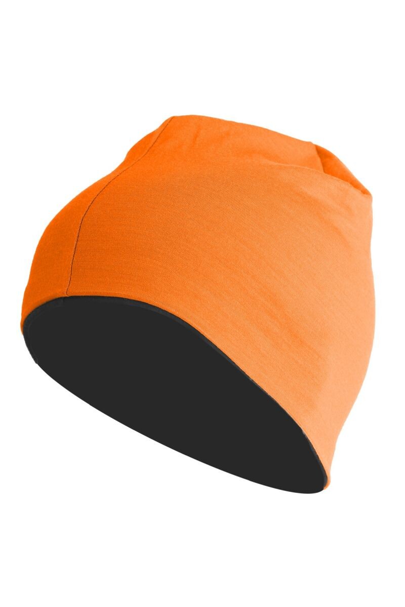 Lasting BONY 2290 oranžovo-čierna merino čiapka Veľkosť: S/M